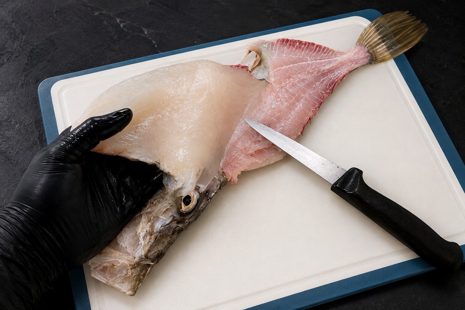 Prepared fish portions in the Lab